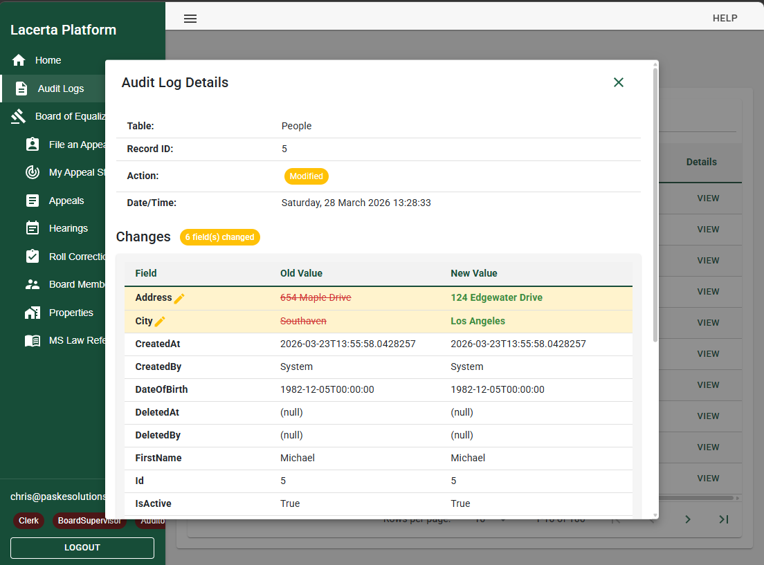 Built-In Audit Logging